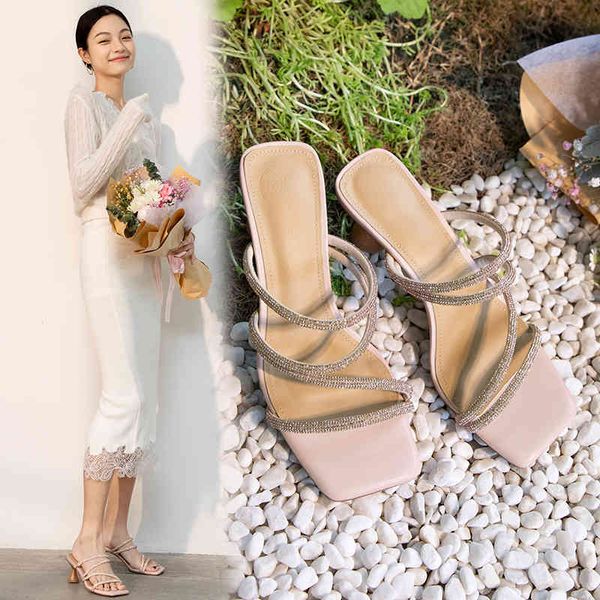 

slippers women's summer slippers plus size 22-26cm modern special material vintage with cross-straps women's 479g, Black