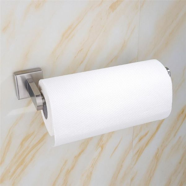 

bath accessory set toilet self-adhesive roll paper holder bathroom tissue dispenser stainless steel hanging storage rack