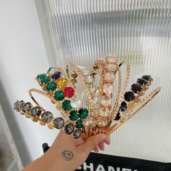 

colored rhinestone gold hairband headband for women hair accessories, Silver