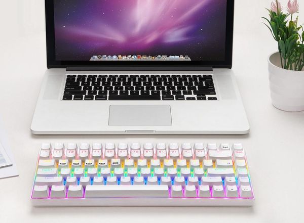 

keyboards 84 keys gaming mechanical keyboard swap wireless bluetooth rgb backlit for pc/mac support waterproof abs