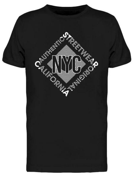

N Y C Streetwear Tee Men's -Image by Shutterstock, White;black