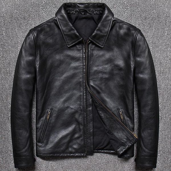 

men's leather & faux genuine sani air sheepskin men jacket 2021, Black