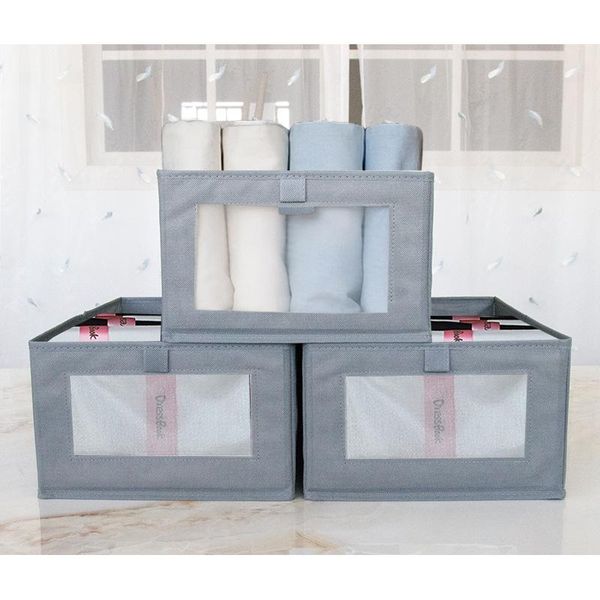 

storage drawers 3pcs fabric see-through box bra underwear organizer cloth wardrobe