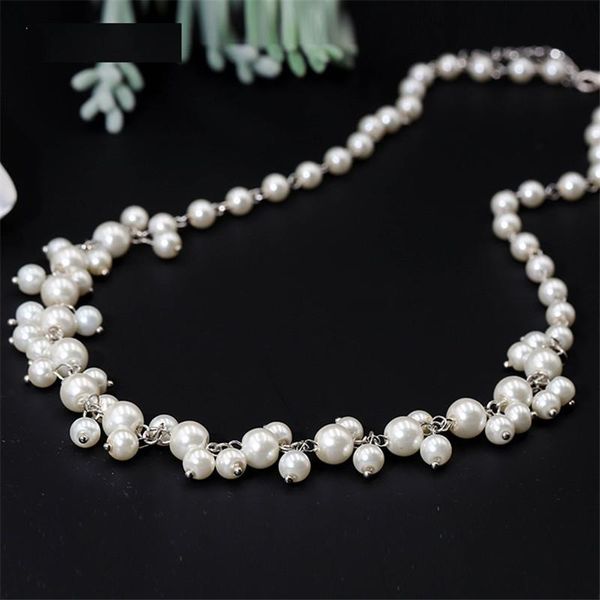 

chains fashion pearl necklaces for woman sweater necklace jewelry, Silver
