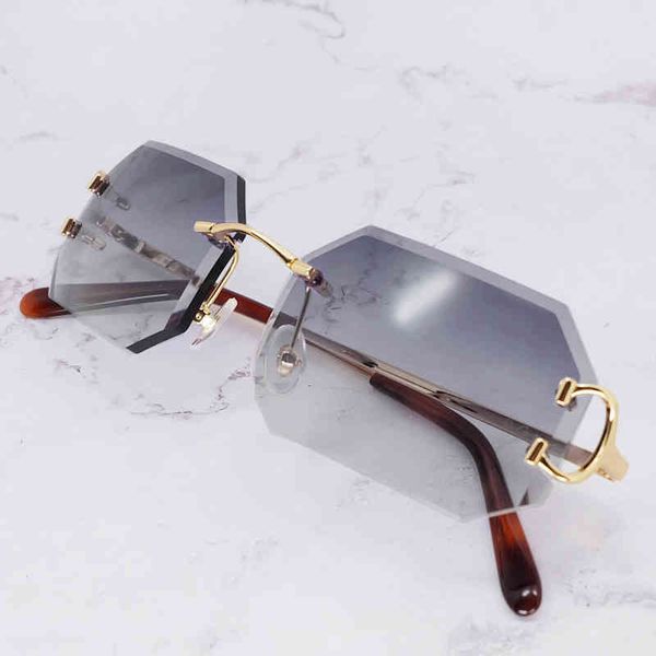 

2022 factory wholesale model custom diamond cut men vintage shades for women sun polygons trending eyewear 490e sunglasses, White;black