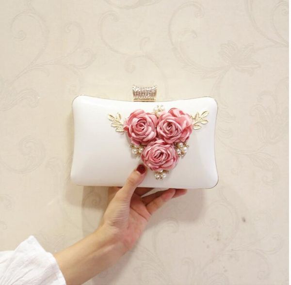 

pu rhinestones evening bag wedding purse finger ring diamonds chain shoulder handbags crystal evening bag