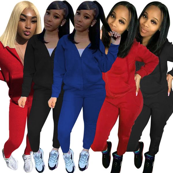 

cotton jogger suits women tracksuits fall winter clothes long sleeve embroidery outfits hooded jacket+pants two piece set plus size 2xl casu, Gray