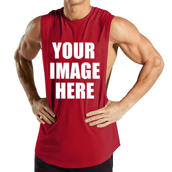 

men' tank fashion sports logo custom vest men, White;black