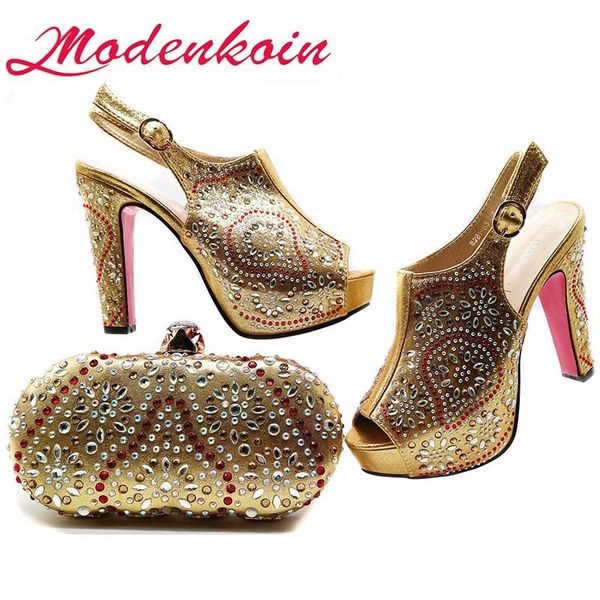 

dress shoes modenkoin african shoe and bag set high heel gold italian with matching selling ladies, Black