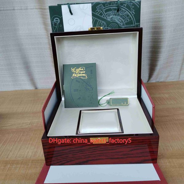 Venda quente de alta qualidade Royal Oak Offshore Watches Caixas Assista Original Papers Vermelho madeira caixa de couro Bolsa 20mm x 16mm 1kg para 15703 15500 15202 relógios de pulso