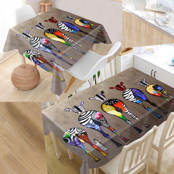 

custom zebra animals table cloth oxford print rectangular waterproof oilproof cover square wedding tablecloth