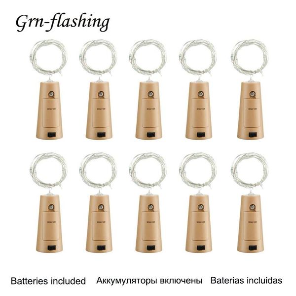 

strings 10pcs wine bottle cork led fairy light with battery garland for holiday christmas home party indoor outdoor decoration lighting