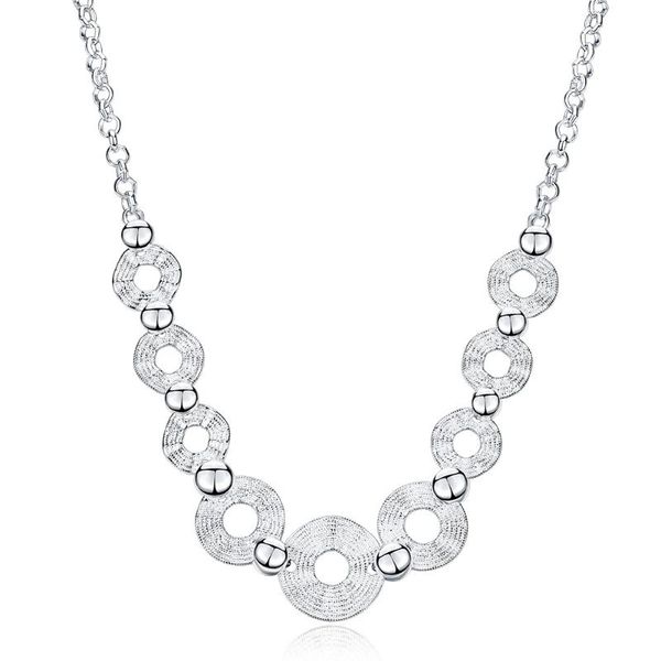 

pendant necklaces round necklace 925 sterling silver chain jewelry fashion ladies