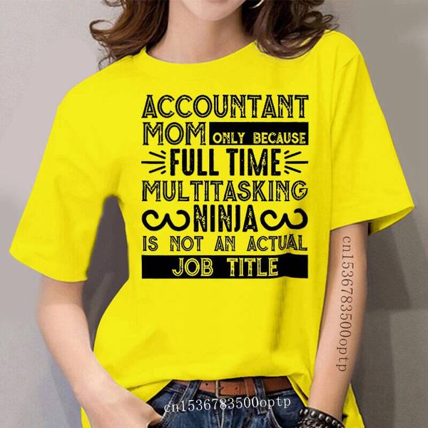 

women's t-shirt accountant mom 100% cotton premium tee, White