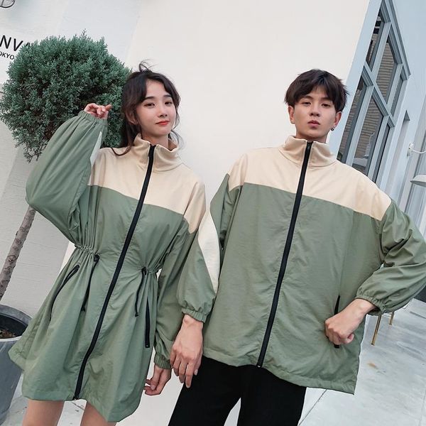 

couples wear 2021 trench coats for fall clothes women's jackets, Black;brown