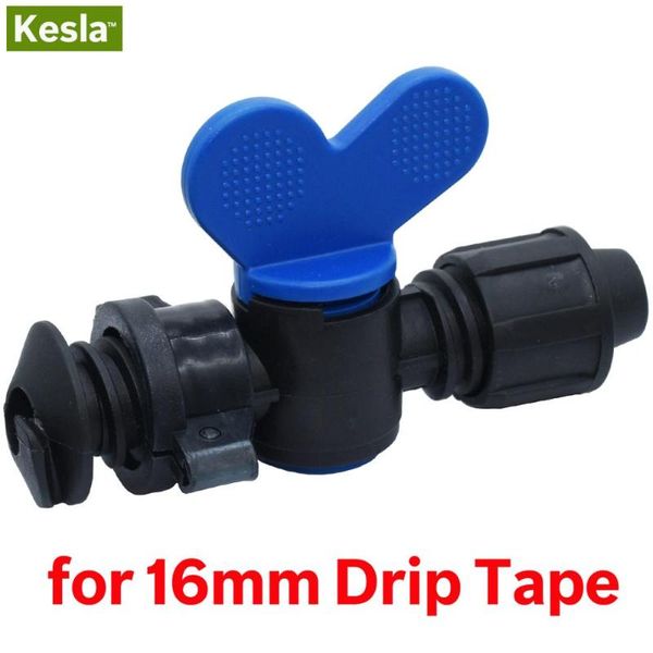 

watering equipments kesla 2pcs 16mm shut-off valve connector for 5/8" drip tape thread lock buckle fitting garden irrigation system too