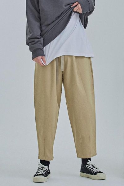 

men's pants 2021 wide leg summer thin 9% cotton harem large casual loose trendy men, Black