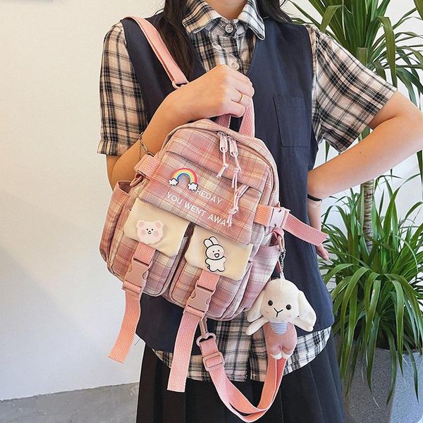 

school bags 2021 girl multifunctional small backpack fashion mini female kawaii shoulder bag ladies travel