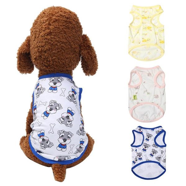

dog apparel summer pet vest comfortable breathable fashion print cat clothing shirts chihuahua yorkshire for small dogs 9.9