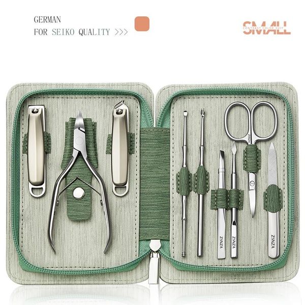 

carbon steel pu nail cutter 9 pcs clipper set for home and travel trimmers art kits