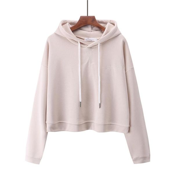 

women's hoodies & sweatshirts yanueun solid women classic long sleeve autumn spring casual clothes, Black