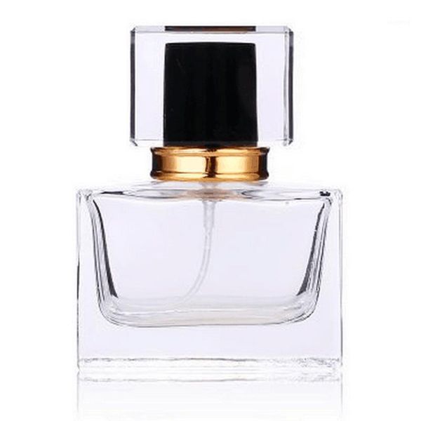 

storage bottles & jars 5pcs/lot 30ml square glass perfume bottle clear spray empty fragrance packaging refillable