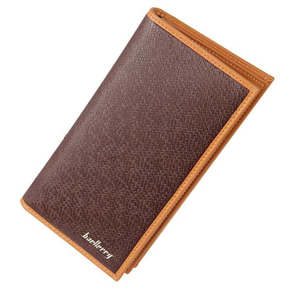 

wallets stylish business wallet for men pu leather long durable multiple card slots cash holder pocket wbl59, Red;black