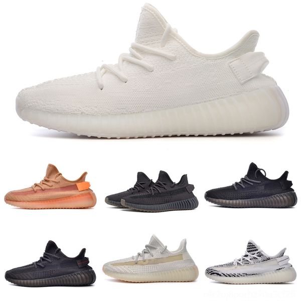 

with box static reflective asriel 350 v2 shoe for woman quality kanyewest women mens cinder shoes 350 big size ash blue running, Black