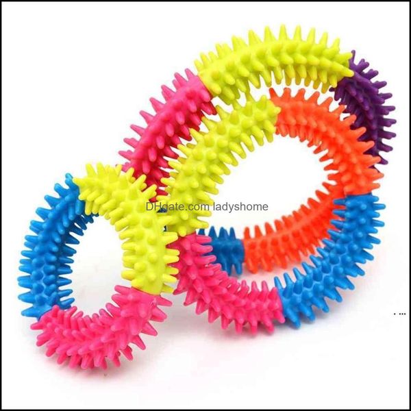 Andere Garden Home Gardensile Spiky Sensory Ring Fidget Toys Finger Dekompression Spielzeug Armband Stimating Mas Angst Relief Squeeze HWF6492