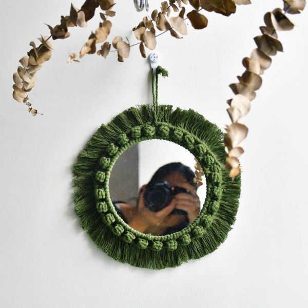 

mirrors arrival handmade macrame wall hanging with mirror