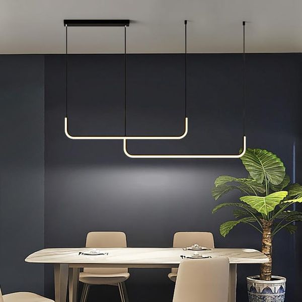 

chandeliers modern minimalism led chandelier with remote control nordic living room table dining kitchen fixture pendant home decor lighting