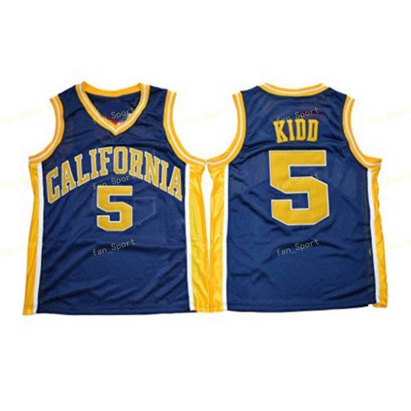 

mens california golden bears jason kidd college basketball jerseys vintage #5 jason kidd home blue stitched basketball shirts s, Black