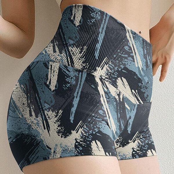 

fashion female casual pants spots print high waist slim elastic fitness booty lifting leggings sport exercises shorts yoga outfit
