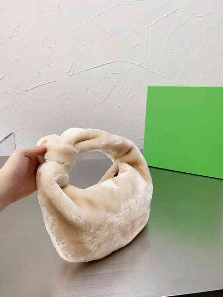

knotted portable underarm bags women eco-friendly wool handbag designer female purses 220314