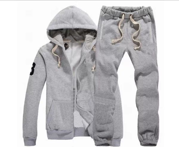 

designer men's tracksuits s-2xl sportsman set sweatshirt pants sportswear suit joggers hombre pullover hoodie trouser, Gray