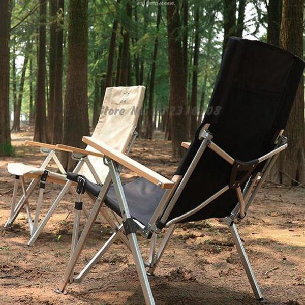 

camp furniture outdoor folding chair portable fishing backrest adjustable aluminum alloy recliner camping nap