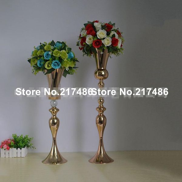 

party decoration style wholesale event silver gold trumpet vase