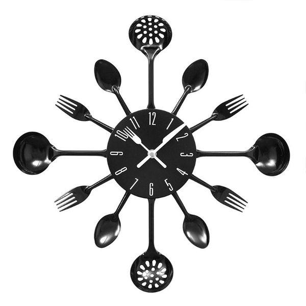 

wall clocks round clock home decor housewares cutlery durable modern dining room kitchen pointer battery powered stainless steel quartz
