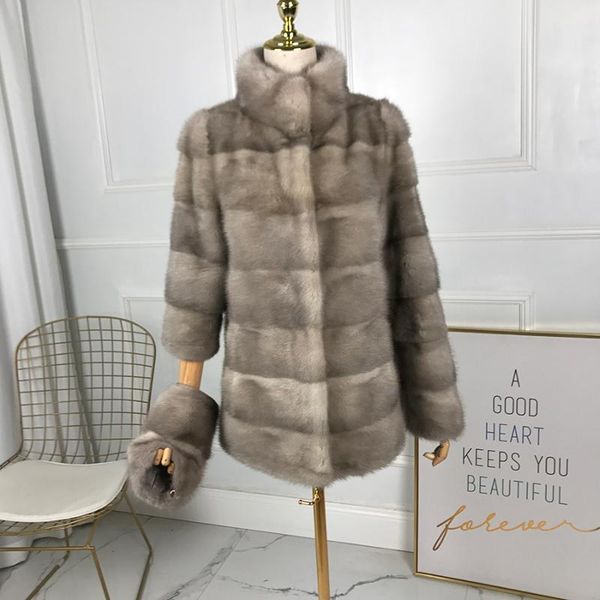 

women's fur & faux real coat, Black