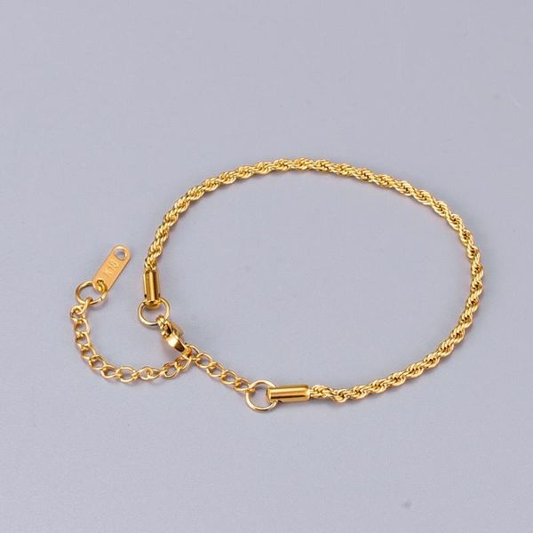 

link, chain hiphop jewelry gold ropetwist bracelets bangles women men boy party stainless steel extender link chains factory, Black