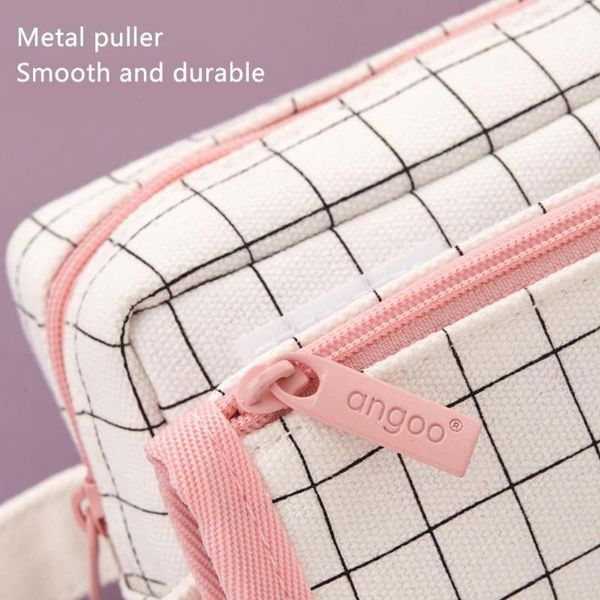 

pencil cases kawaii case school simple large-capacity multifunction pencils storage pen stationery with bag curtain pouch can m4p9