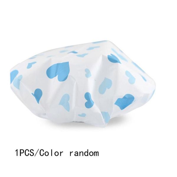 

1pcs breathable hat elastic waterproof bathing cap shower room reusable random color caps