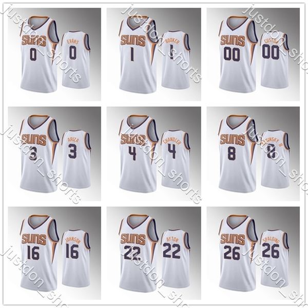 

09youth booker 1 ayton 22 johnson 16 chandler 4 kaminsky iii 8 evans 0 ariza 3 spalding 26 rubio 11 press city new edition jerseys, Black