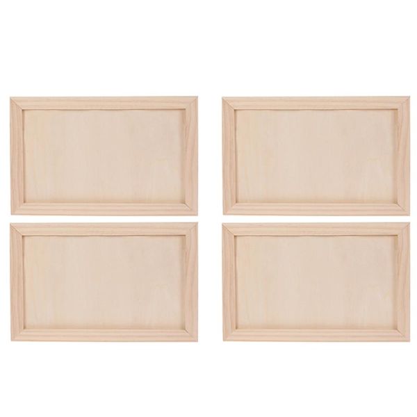 

frames 4pcs practical wood oil painting children diy empty