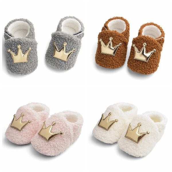 

first walkers infant warm boot soft soled baby boy shoes girl born kid crib autumn winter