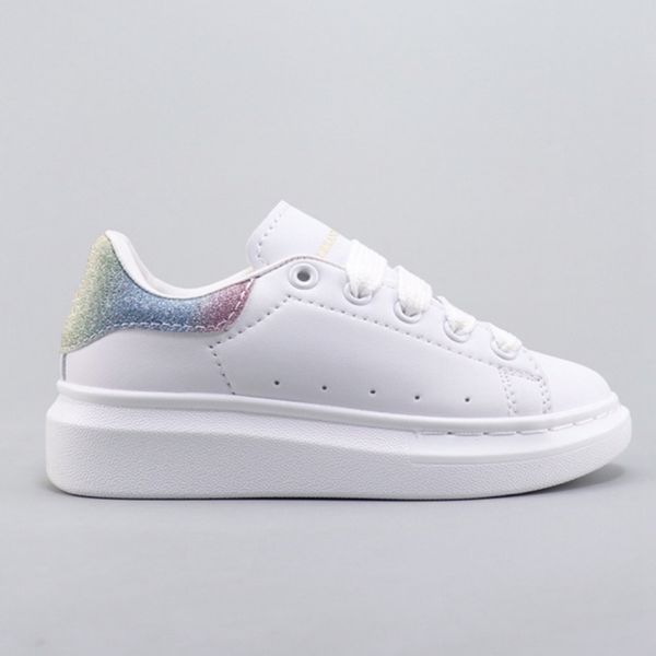 

kids fashion shoes white red black dream blue single strap outsized sneaker rubber sole amcqs soft calfskin leather laceup traine