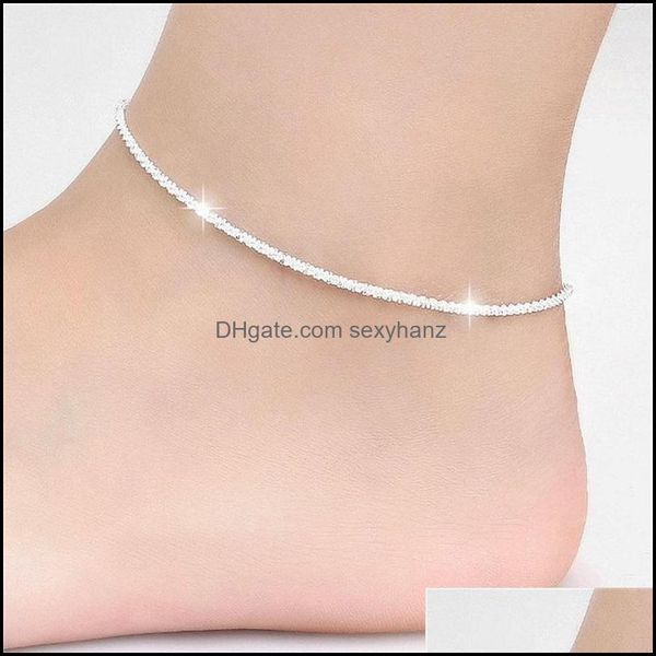 

anklets jewelry hemp rope water ripple anklet sliver women fashion temperament foot ornaments gifts 2cy q2 drop delivery 2021 6hoba, Red;blue