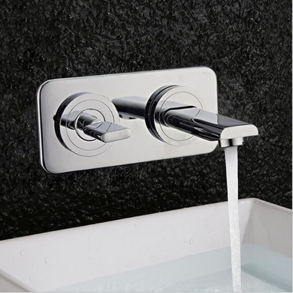 

bathroom sink faucets brass wall mounted faucet, single handle double