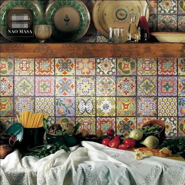 Seramik fayans dokuz saray rengi nordic ispanyolca amerikan mutfak banyo antika zemini 300 mm