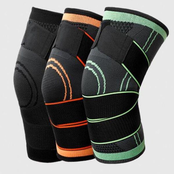 

sports compression knee pads strap non-slip breathable nylon 3d elbow &, Black;gray